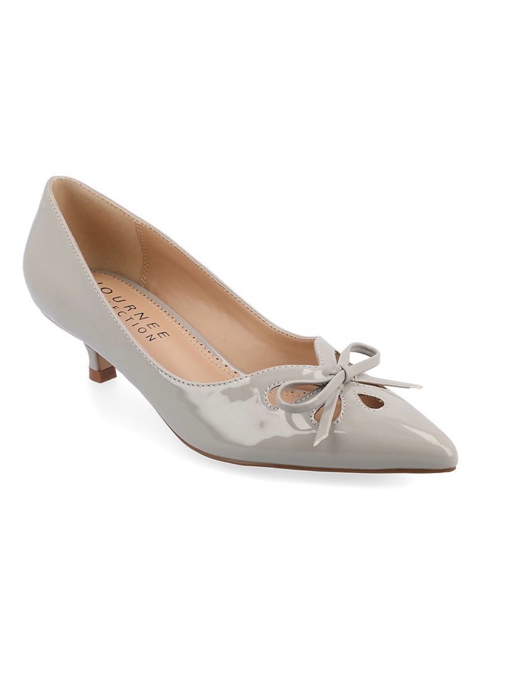Journee Lutana Women's Bow Pumps Gray Size 7 New